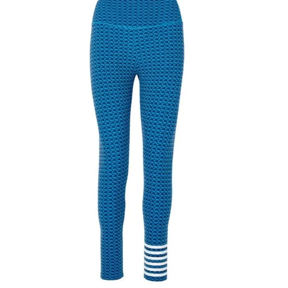 NWT Addison Bay Everyday Legging 7/8 Length Lake Geo Blue White Size Small - Picture 2 of 11